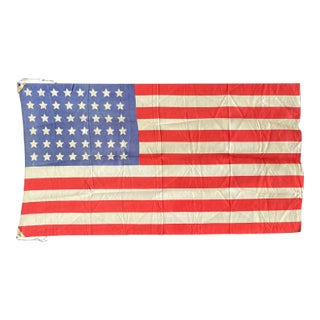 Silk 48 Star American Flag Ready for Framing For Sale