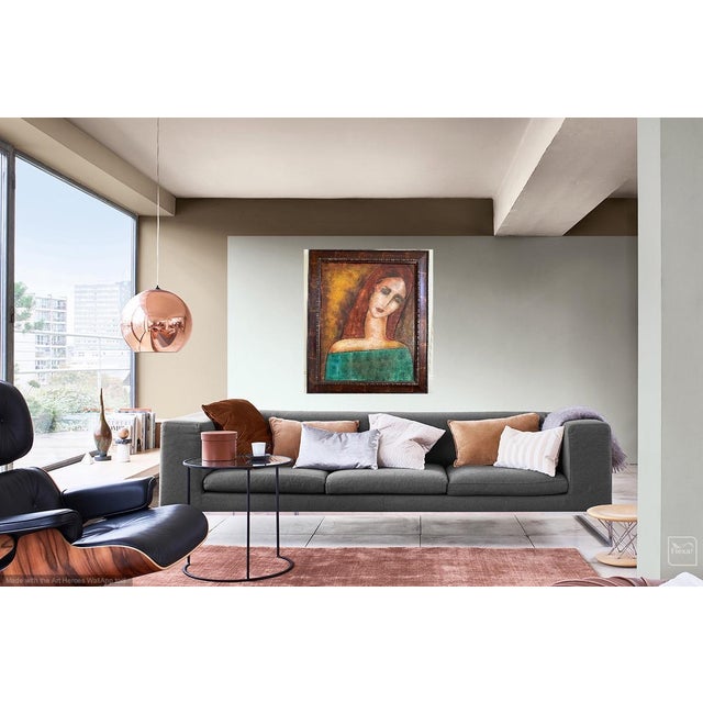 Abstract Portrait "Dreaming" Original Oil Painting by Sonia Gold For Sale In Los Angeles - Image 6 of 11