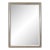 Custom Silver Leaf Rectangular Ribbed Mirror For Sale