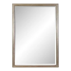 Custom Silver Leaf Rectangular Ribbed Mirror