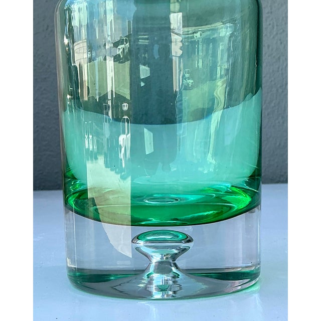 Mid-Century Modern Vintage Polish Blown Glass Vase For Sale - Image 3 of 12
