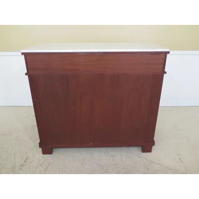 French Empire Marble Top Petticoat Console Tables - a Pair For Sale - Image 12 of 13