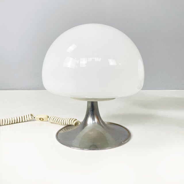 Reggiani Mid-Century Italian Mushroom Table Lamps attributed to Goffredo Reggiani for Reggiani, 1970s, Set of 2 For Sale - Image 4 of 14