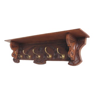 Antique Dutch Arts & Crafts Coat Rack / Hat Rack, 1920s For Sale