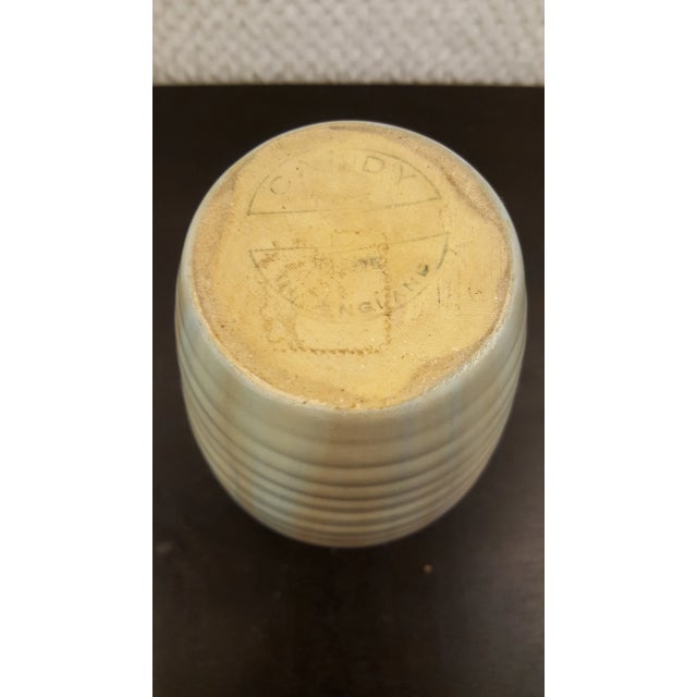 English Mid-Century Candy & Co. Pottery Drip Glaze Vase For Sale - Image 3 of 5