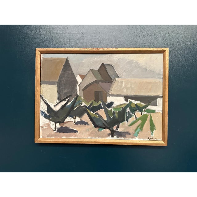 Viggo Djurberg, Village, 1950s, Oil on Canvas, Framed For Sale - Image 18 of 18