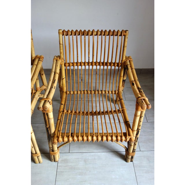 Dal Vera Bamboo and Rattan Armchairs, Italy, 1970, Set of 2 For Sale - Image 6 of 15