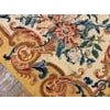 1700s Ivory Yellow Floral Antique French Tapestry Rug 3' X 6' Flatweave Wool Silk Carpet For Sale - Image 9 of 9