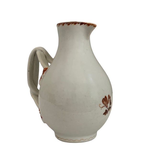 Ceramic Late 18th Century Chinese Export Porcelain Cream Jug With Applied Floral Decoration For Sale - Image 7 of 16