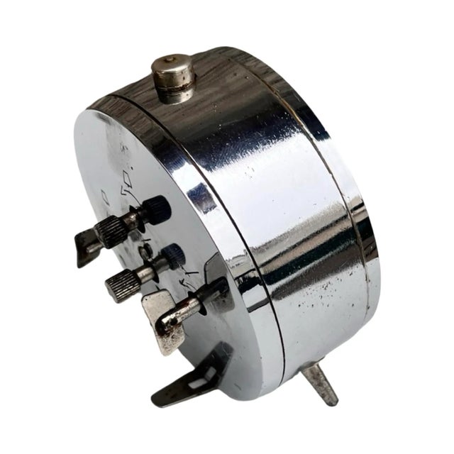 Prim Chrome Alarm Clock, Vintage Mechanical Clock, Czechoslovakia, 1970s. For Sale - Image 10 of 18