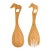 Early 20th Century Carved Wood Serving Spoon Set For Sale