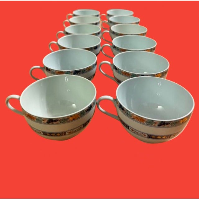 Late 20th Century French Raynaud Limoges “Koutani” Porcelain Dinnerware 12 Place Settings - 61 Pieces For Sale - Image 9 of 12