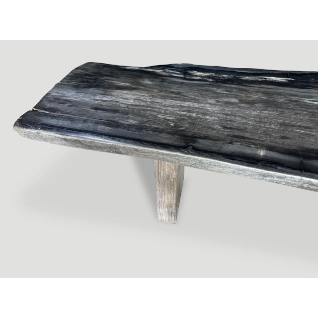 Andrianna Shamaris Exquisite High Quality Petrified Wood Dining Table Or Console For Sale - Image 17 of 18
