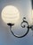 Vintage Regency Belgian Ceiling Lamp with Chrome with 3 Opaline Glass Spheres by Massive For Sale - Image 9 of 12