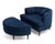 A fantastic Mid Century Modern Half Moon Lounge Chair & Ottoman from the 1970s. The design is after the Satellite and...
