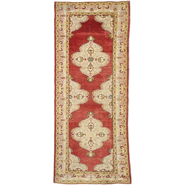 Vintage Turkish Oushak Runner - 04'07 X 11’00 For Sale - Image 10 of 10