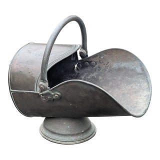 19th Century Large Arts and Crafts Copper Helmet Coal Scuttle For Sale