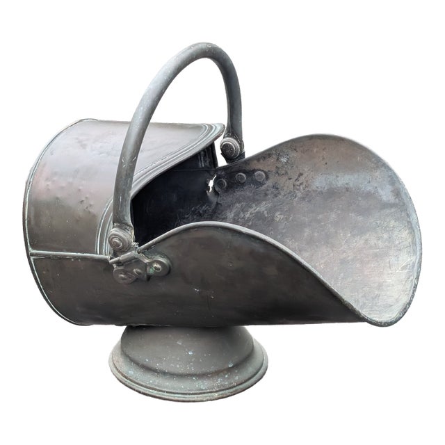 19th Century Large Arts and Crafts Copper Helmet Coal Scuttle For Sale