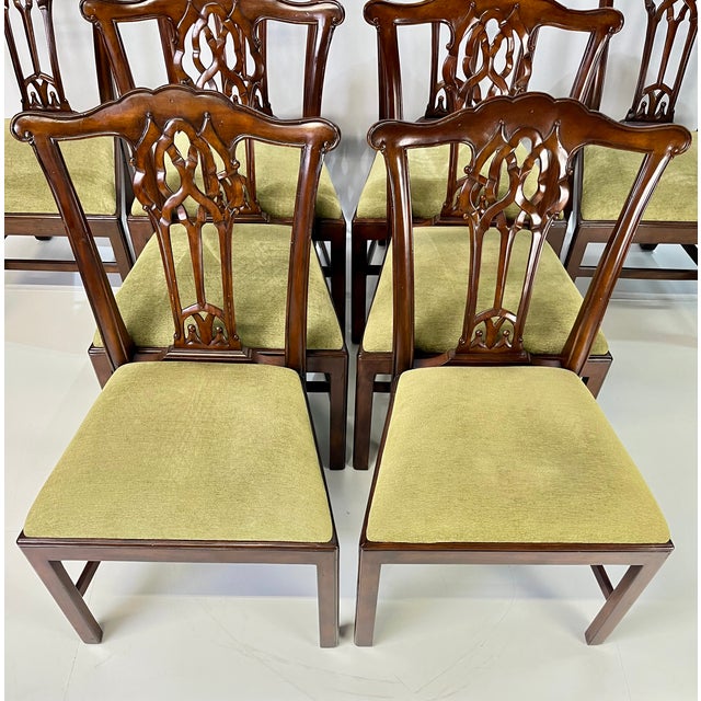 Theodore Alexander Althorp Collection Pierced Back Chippendale Dining Chairs - Set of 10 For Sale - Image 6 of 18
