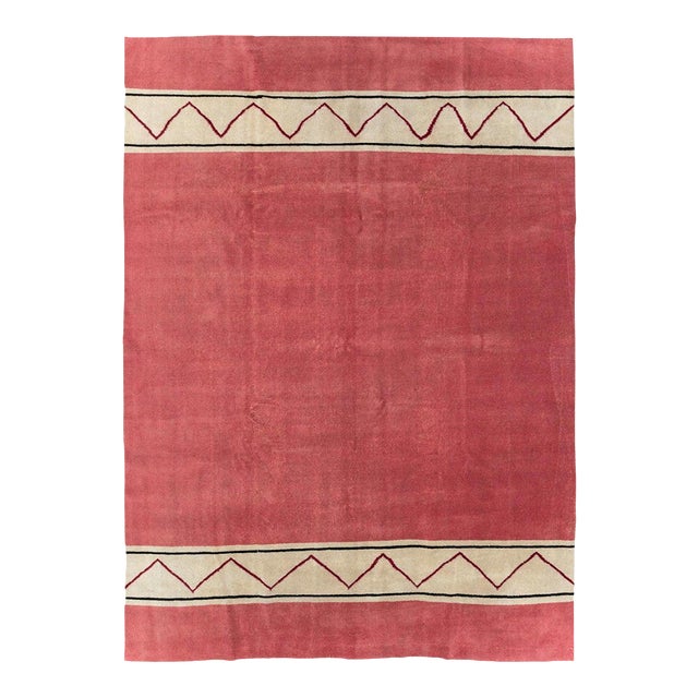 Galerie Shabab Collection Mid-20th Century Handmade Turkish Art Deco Style Small Room Size Carpet For Sale