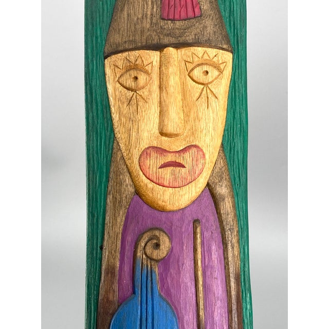 Henryk Zegadlo, Violinist with Blue Violin, 1980s, Wood For Sale - Image 4 of 13