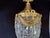 1970 French Louis XVI Gold Bronze Crystal Chandelier Lantern - 1 Pc For Sale - Image 10 of 11