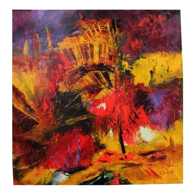 French Contemporary Art, Josette Dubost, L'arbre Rouge, 2019 For Sale