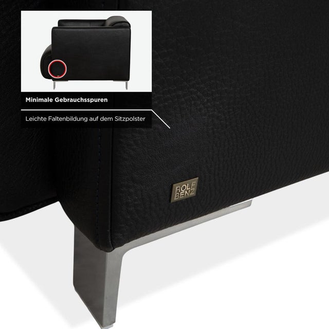 Model 6300 Armchair in Black Leather from Rolf Benz For Sale - Image 6 of 13