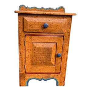 Vintage Victorian Style Stained Pine Wash Stand Cabinet