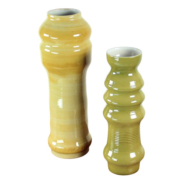 Mid-Century Ceramic Vases, Former Czechoslovakia, 1960s, Set of 2 For Sale