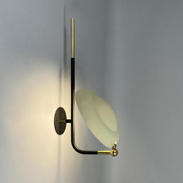 Black Mid-Century Modern French Wall Light, 1950s For Sale - Image 8 of 14