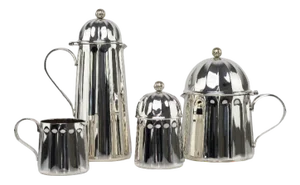 Silver-Plated Set by Massimo Vignelli for Gioielleria Calegaro, 1981, Set of 4