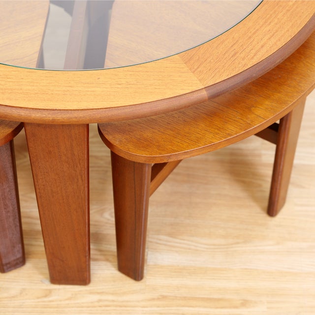 Coffee 1960s Mid Century Trinity Nesting Table by Stonehill Furniture For Sale - Image 8 of 9