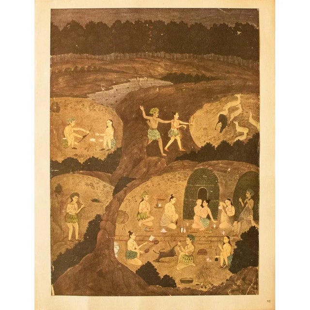 1950 Gazelle Hunt by Night, Gold-Leafed Parisian Offset Lithograph For Sale - Image 9 of 10