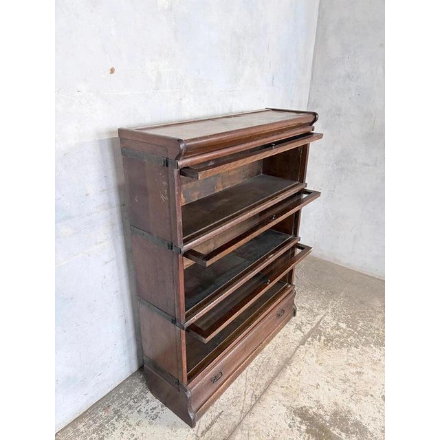 Antique Stackable Oak Barrister Bookcase from Globe Wernicke, 1890s For Sale - Image 6 of 7