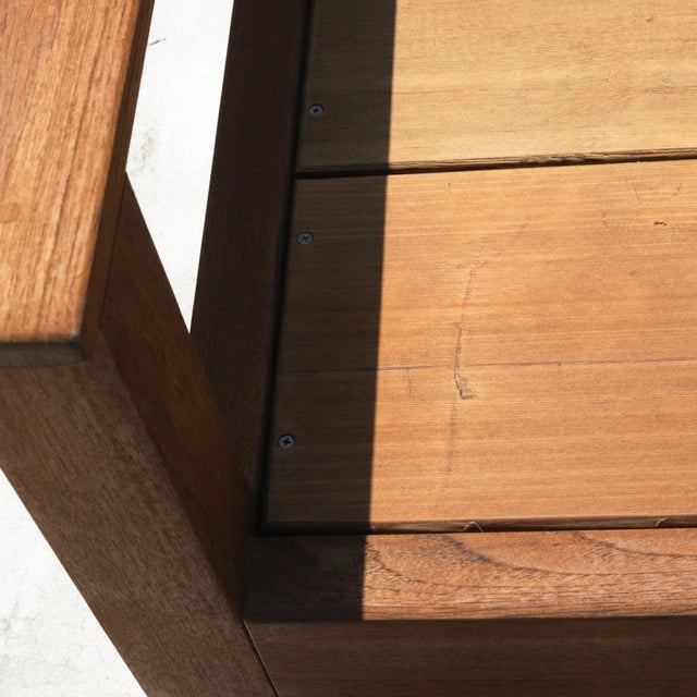 Sienna Vintage Teak Outdoor Lounge Chair Frame With Removable Backrest For Sale - Image 8 of 12