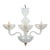 Mid-Century Opaline Filigrana Murano Chandelier For Sale