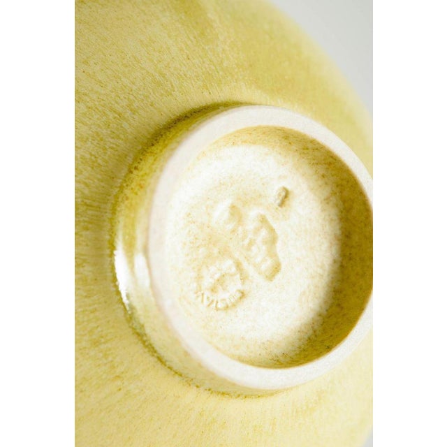 Berndt Friberg Small Yellow Tenmoku Glazed Stoneware Bowl by Berndt Friberg for Gustavsberg , 1960s For Sale - Image 4 of 6
