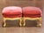 French Pair of 19th Century French Louis XV Giltwood Stools With Velvet Cushions For Sale - Image 3 of 9