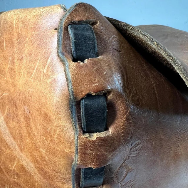 1970s Vintage Leather Satchel Saddle Bag For Sale In San Diego - Image 6 of 13