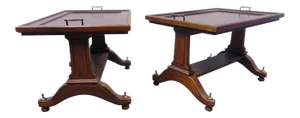 Regency Style Fruitwood Side Tables - a Pair