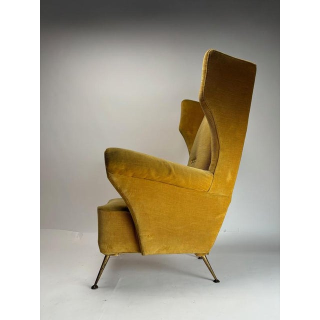 1950s Mid-Century Modern Wingback Chairs by Gio Ponti, 1950s, Set of 2 For Sale - Image 5 of 11