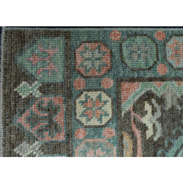 Turkish Oushak Rug 2'9" x 8'7" #20033 For Sale - Image 4 of 8