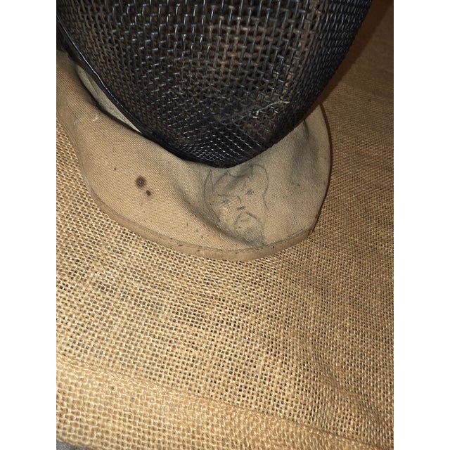 Metal Joseph Vince Antique Fencing Helmet For Sale - Image 7 of 12