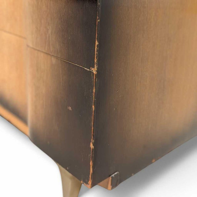 1950s Mid-Century Modern Tallboy Gentleman's Chest With Drop-Front Cabinet For Sale - Image 11 of 18