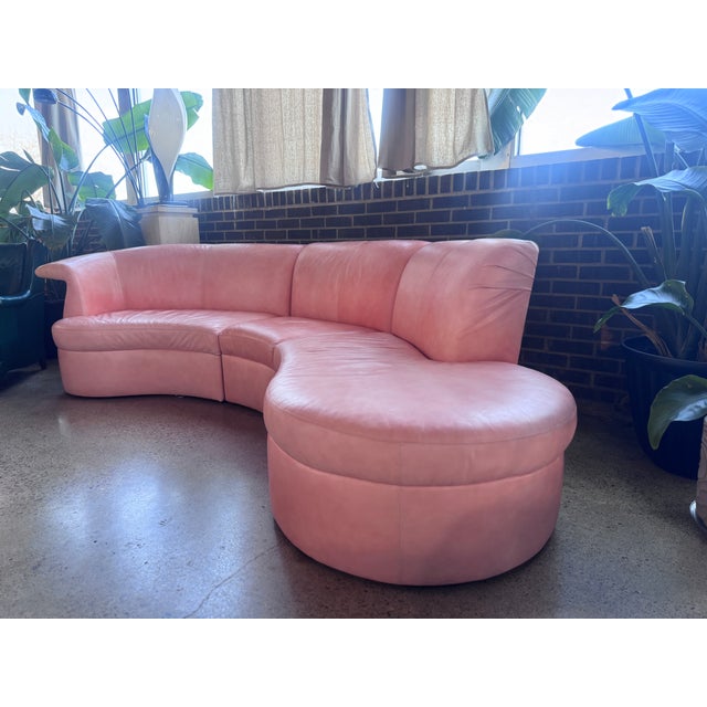 Post Modern Three Piece Peach Sectional by 'Carson's' For Sale In Nashville - Image 6 of 11