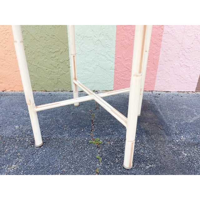 Metal Palm Beach Regency Metal Chippendale Outdoor Dining Set - Set of 5 For Sale - Image 7 of 12