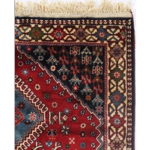 The pile used in Yalameh rugs is very fine, particularly in comparison to other tribal designs, using soft wool based on a...