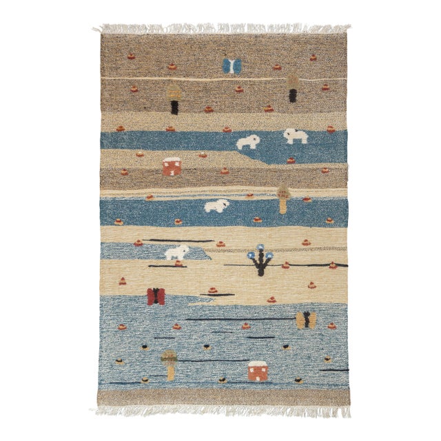 Fine Vintage Turkish Kilim Rug 3'8'' X 5'7'' For Sale