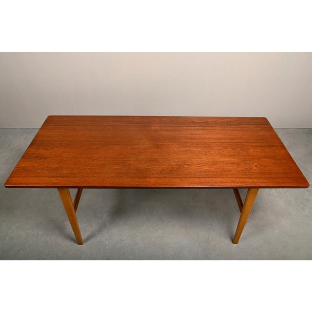 Metal Vintage Hunting Table in Teak and Oak by Børge Mogensen for Søborg Møbelfabrik, 1950s For Sale - Image 7 of 18